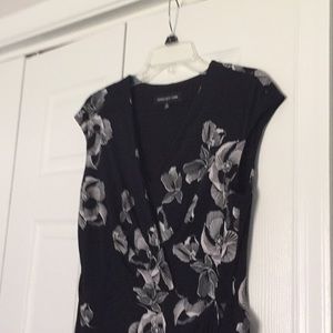 Jones of NY dress with wrap skirt and side belt.